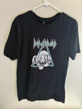 Def Leppard Black Short Sleeve Tee Shirt Medium